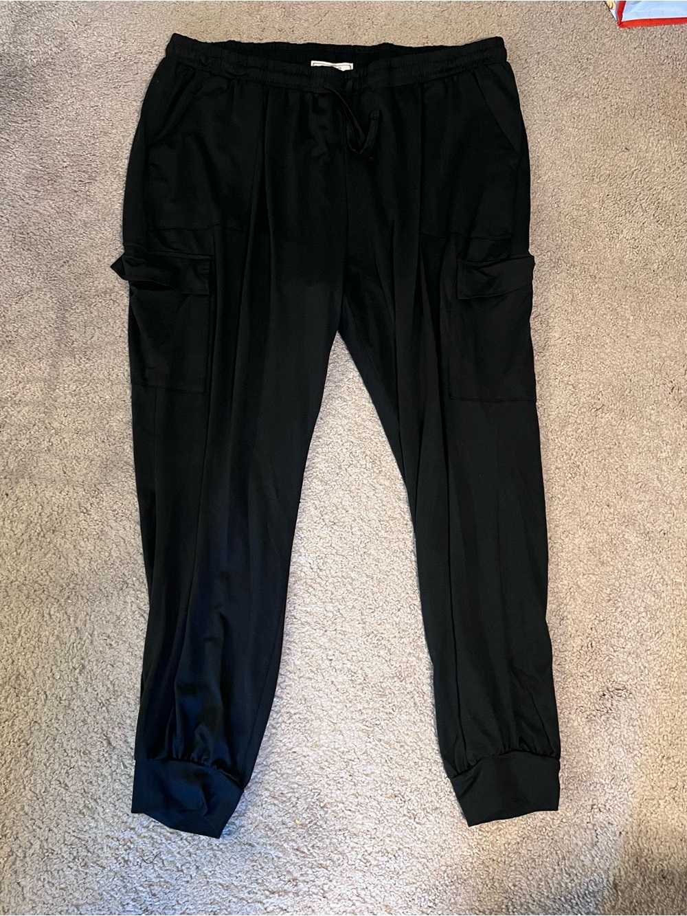 Black Cargo Jogger Pants
